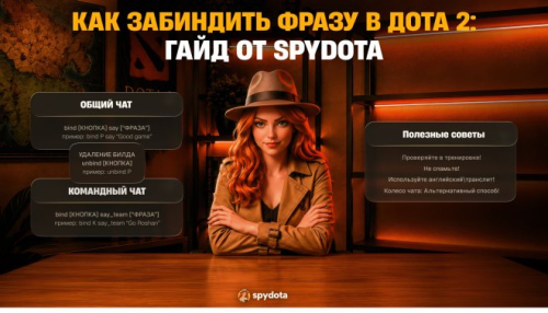 Как забиндить фразу в Дота 2: гайд от SpyDota Как забиндить фразу в Дота 2: гайд от SpyDota
